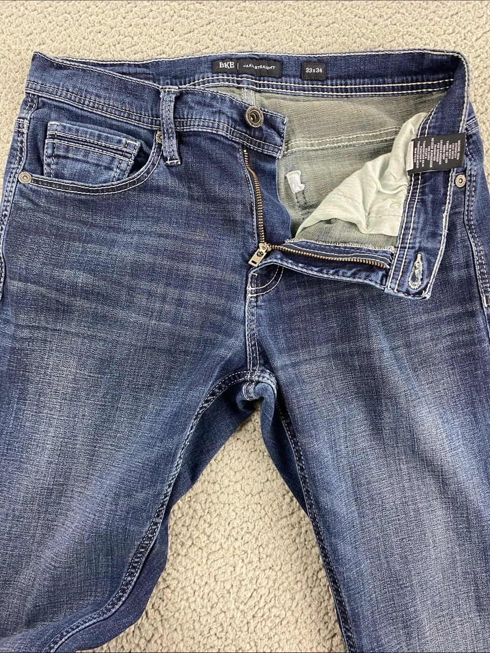BKE Men's Stretch Regular Fit Jake Straight Jeans  |  Size: 33